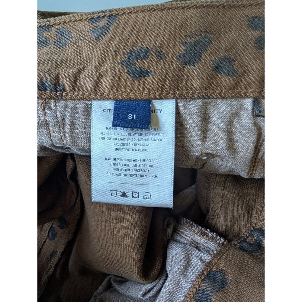 NWT Citizens of Humanity Miro Long Relaxed Jean Waist 34 Sepia Cheetah #7A617 - Picture 12 of 13